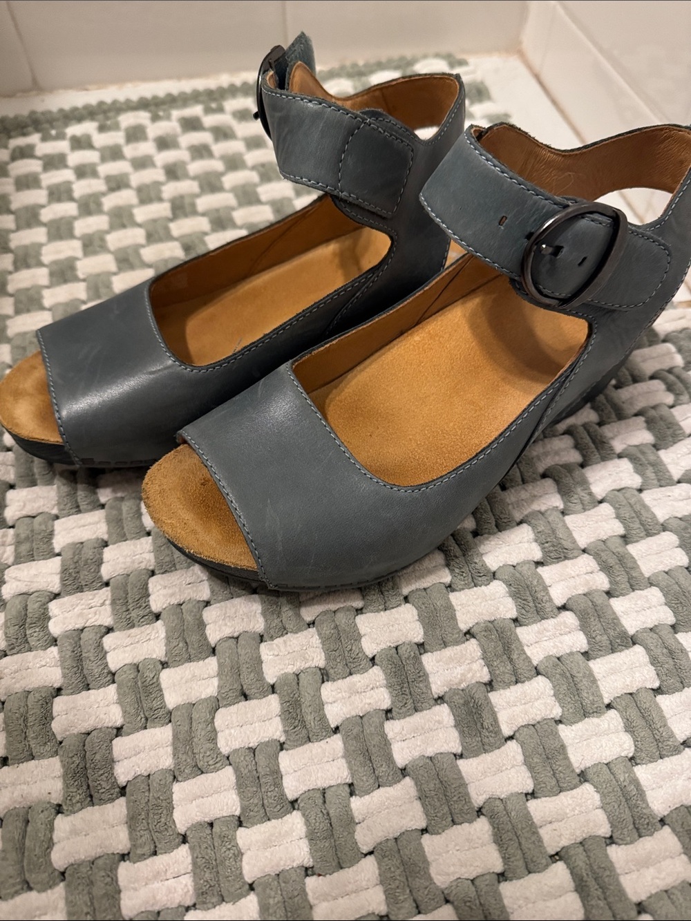 Dansko Women’s Gray blue Open-Toe Ankle Strap Sandals - Picture 2 of 5